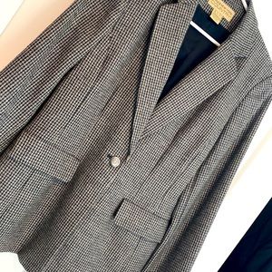 Vintage 70% Wool 30% Alpaca Wool Houndstooth Jones New York Country Blazer SZ 8
